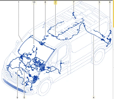 GENUINO RENAULT TRAFFIC LÁMPARA TECHO CABLEADO ARNÉS 241606170R Foto 1 de 2