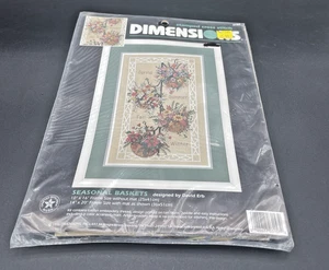 Dimensions Stamped Cross Stitch Kit Seasonal Baskets New Sealed Package #3157 - Picture 1 of 3