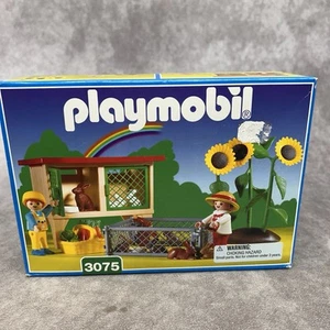 Playmobil 3075 Rabbit Hutch & Sunflowers Set- Box has a few scuffs/dents. - Picture 1 of 5