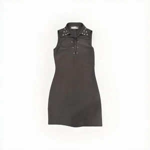 Jeremy Scott Studded Lace Up Collar Mini Sheath Dress Women’s US 4 Black - Picture 1 of 9