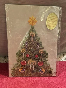 Vintage Christmas Tree Advent Calendar Card 3D Stand-Up 7.75” Moldow A/S Denmark - Picture 1 of 5