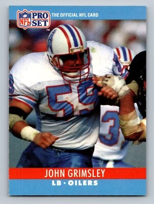 1990 Pro Set #120 John Grimsley   Houston Oilers - Image 1 of 2