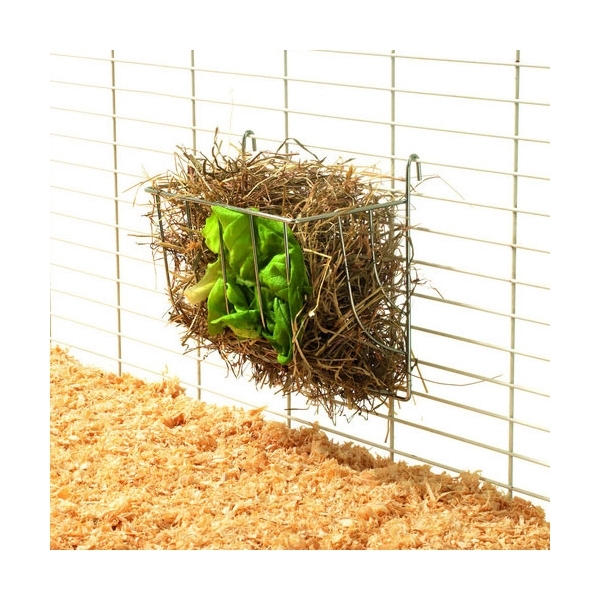 NHQ Heuraufe Für Kaninchen & Meerschweinchen - Aus Oxford-Stoff, Hängend, Mit Klettverschluss, 25,5x31 Cm