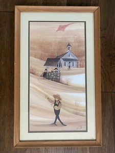 P Buckley Moss “Pink Kite“ Signed Numbered Limited Edition Print 27 X 17” - Picture 1 of 7