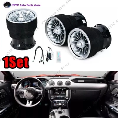 Set LED Front Dashboard AC Air Condition Vent For Ford Mustang 2015-2021 - Image 1 of 4