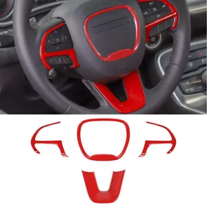 Kit de 4 piezas de emblema de embellecedor de volante calcomanía cubierta para Dodge Durango 2014+ - Imagen 1 de 15