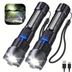 Brightest 95000000LM Tactical Torch High Lumens Zoom LED Rechargeable Flashlight - Picture 1 of 17