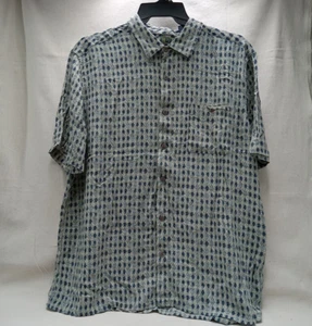 Campia Moda Mens XL Shirt Rayon Hawaiian / Geometric Easy Care Button Up - Picture 1 of 9