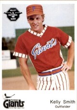 1982 Phoenix Giants Valley National Bank #20 Kelly Smith Washington State Univer