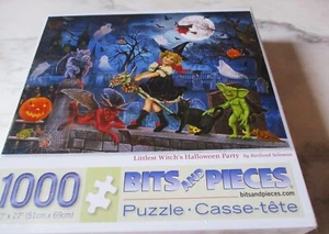 1,000 Piece R. Solomon Art Puzzle " Little Witch's Halloween Party" 20" x 27" - Picture 1 of 5