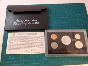 1992 S SILVER Proof Set. Coins in U.S. Mint Custom Display Box & COA - Picture 1 of 6
