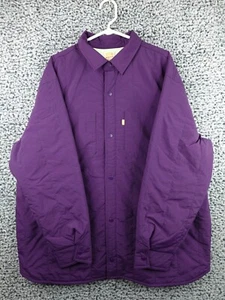Levi’s Puffer Jacket Mens Large Gold Tab Shacket Snap Purple New With Tags - Picture 1 of 16