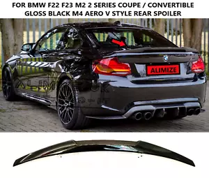 ALERÓN TRASERO PARA BMW SERIE 2 F22 F23 M235 PERFORMANCE ESTILO V NEGRO BRILLANTE - Imagen 1 de 6