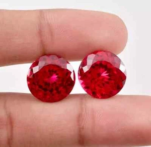 1 Pair AAA+ Natural Mogok Red Ruby Loose Gemstone Certified All Size Available - Picture 1 of 6