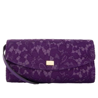 Bolso Bandolera Dolce & Gabbana Taormina Flor Encaje Satinado Púrpura Foto 1 de 4