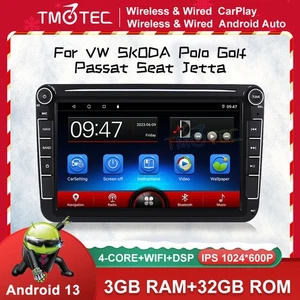 For VW Golf Passat B6 Head Unit 8" Android 13 Car radio stereo GPS Sat Nav DAB+ - Picture 1 of 19