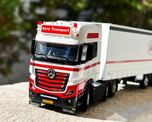 Mercedes Actros MP5 6x2  box trailer 2 axle "Aers" WSI truck models 1:50 scale - Picture 1 of 11