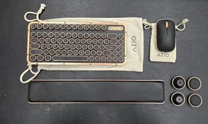 Azio Retro Keyboard & Mouse Artisan Bluetooth Wireless Vintage MK-RCK-L-03-US - Picture 1 of 19