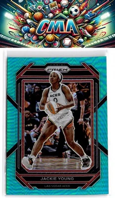 2023 Panini Prizm WNBA #121 Jackie Young Teal #/49 - Image 1 of 2