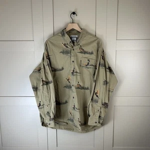 Camisa de caza vintage con botones estampado de faisán Columbia Y2K - Imagen 1 de 10