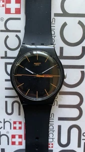 Swatch Dark Rebel SUOB704 NewGent 41mm Silicone - Picture 1 of 7