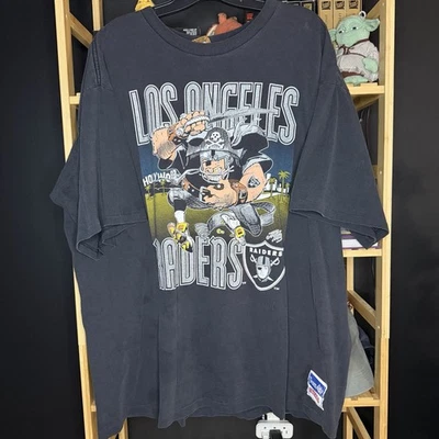 Camiseta vintage años 90 Nutmeg Los Angeles Raiders NFL talla XL Foto 1 de 4