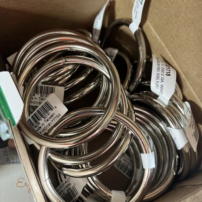 LOTE DE 25 Hillman #321718, 2-1/2 pulgadas Anillos soldados niquelados Foto 1 de 4