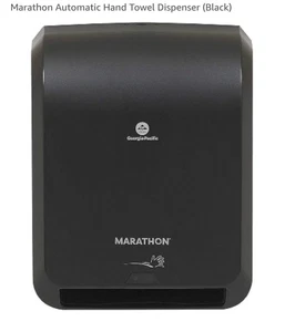Marathon Automated Hardwound Paper Towel Dispenser Black #6408023 - Picture 1 of 3
