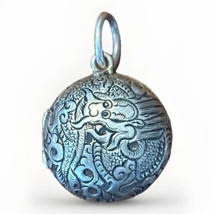 Silpada Sterling Silber Drachen Medaillon Anhänger .925 (nicht mehr produziert) - Bild 1 von 4