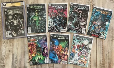 Blackest Night #0-8 Complete Series / 2009 VF/NM #0 and #1 Signed Geoff Johns - Image 1 of 4