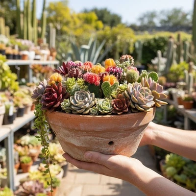 500 Assorted Cactus & Succulent Seeds – Exotic Desert Plants for Bonsai Bowls - Image 1 of 3