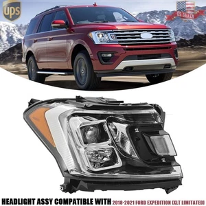 For Ford Expedition 2018-2021 Headlight Assy W/ Bulb JL1Z13008K Passenger Side - Picture 1 of 16
