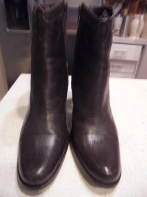 Mujer Marrón Cuero Via Spiga Botas Cortas Tacón Alto Botines Talla 9 Muy Bonitas Foto 1 de 4