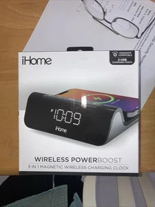 Horloge de charge magnétique sans fil iHome Wireless PowerBoost 3 en 1 - Photo 1 sur 4