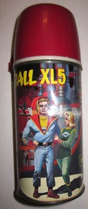 FIREBALL XL5 1964 Metallo Thermos Wally arte legno - Foto 1 di 11