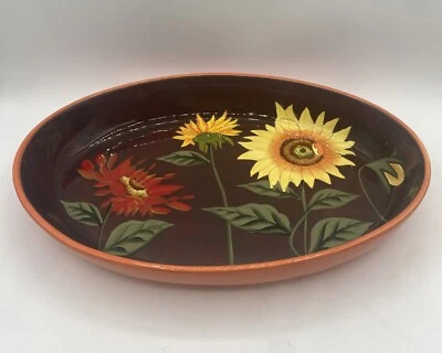 Servidor de cuenco ovalado redondo Bella Casa girasol otoño de Ganz Foto 1 de 4