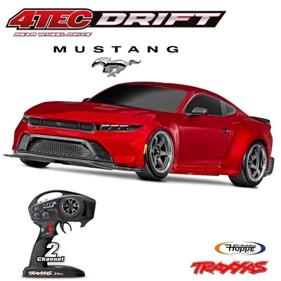 TRAXXAS # TRX105237-4-RED 4-TEC Ford Mustang rot 1/10 Drift RTR Brushed - Bild 1 von 4