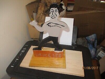 Wooden Bruce Lee Action Figure Statue • 10.99£