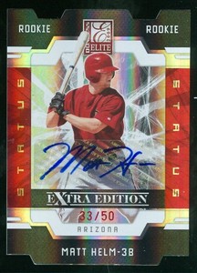 2009 Donruss Elite Extra Edition Signature Status #128 Matt Helm Auto /50 NM-MT