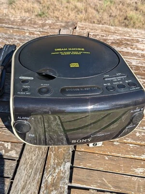 Sony Dream Machine ICF-CD815 FM/AM Radio CD Player Dual Alarm Clock w/ Aux Input - Image 1 of 4
