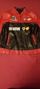 S &H CREACIONES LEATHER STYLE EUROPEAN CAR JACKET SIZE 46 SCAR/LOWER LEFT-C PIC - Picture 1 of 7