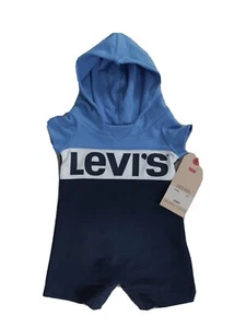 Levi's Babygrow Baby Boy Sudadera con Capucha Todo en Uno Shortall Mameluco Recién Nacido Nuevo con Etiquetas Verano - Imagen 1 de 6