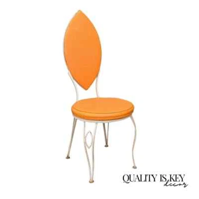 Silla lateral vintage Hollywood Regency estilo Salterini marquesa hierro forjado (C) Foto 1 de 4