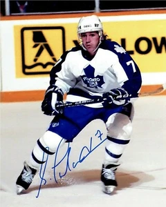GILLES THIBAUDEAU autographed SIGNED TORONTO MAPLE LEAFS 8X10 photo - Picture 1 of 1