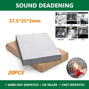 20X 2MM Sound Deadening Proofing Mat Foil Butyl Car Van^Vibration,Damping -UK - Picture 1 of 14