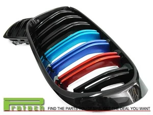 Fit 2015+ BMW F25 X3 LCI M Look Front Jet Black Grille w/ /// M Tri METAL Paint - Picture 1 of 3
