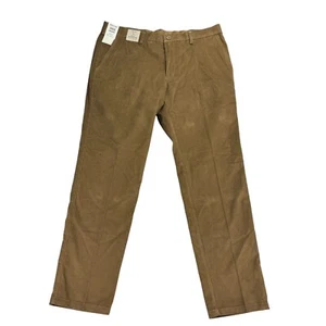 Kenneth Cole Mens Slim Fit Stretch Corduroy Pants Camel Brown 38x32 - Picture 1 of 5
