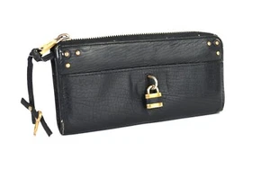 Chloe Padington Black Leather L-Shape Zip Long Wallet Purse Spain 01-13-99-65 - Picture 1 of 12