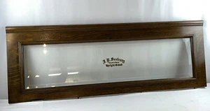 Pannello vetro smussato frontale pianoforte originale Seeburg cornice rovere moneta op Nickelodeon - Foto 1 di 15