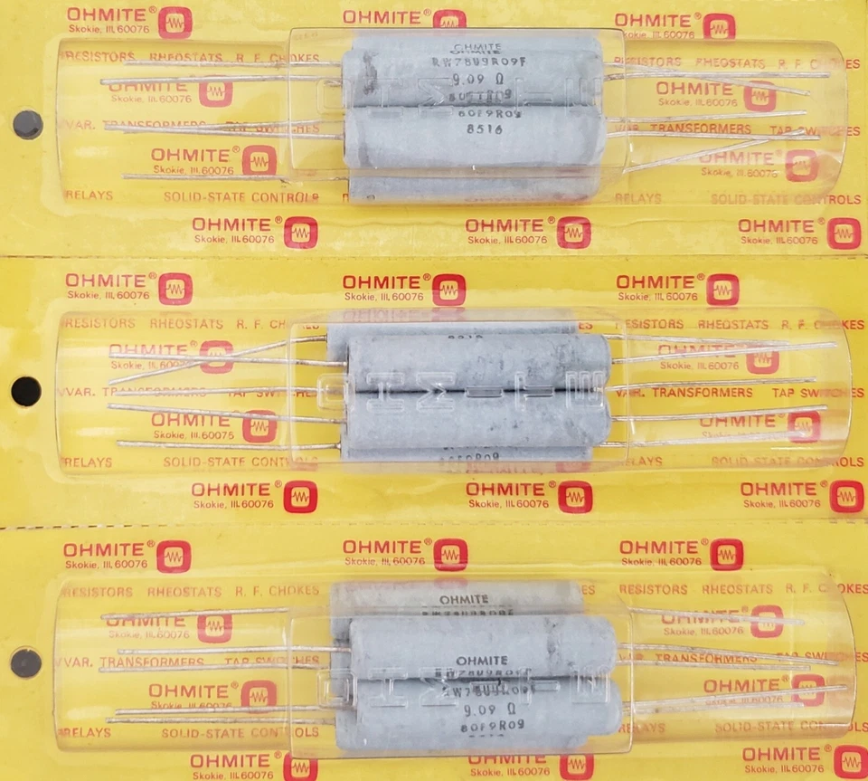 (Cantidad 5) RESISTENCIAS de cerámica de silicona con cable OHMITE 10 vatios - varios tamaños (Ohmios) Foto 1 de 1